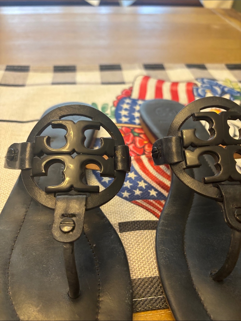Tory Burch Navy Miller Sandals - Picture 13 of 14
